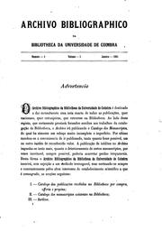 Cover of: Arquivo bibliográfico by Coimbra. Universidade. Biblioteca
