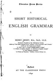Cover of: A short historical English grammar by Henry Sweet