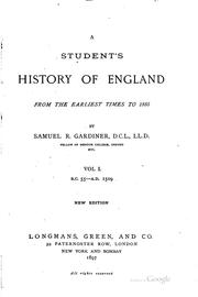 Cover of: student's history of England from the earliest times to 1885