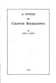 Cover of: system of chapter bookkeeping
