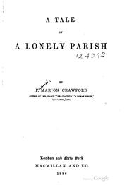 Cover of: A tale of a lonely parish