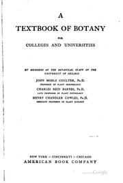 Cover of: textbook of botany for colleges and universities