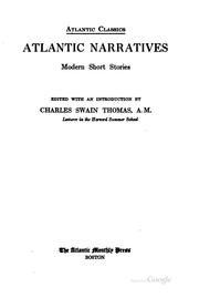 Cover of: Atlantic narratives; modern short stories |