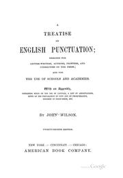 Cover of: A treatise on English punctuation ... by Wilson, John