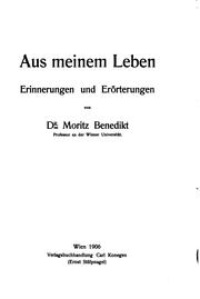 Cover of: Aus meinem leben: erinnerungen und erörterungen