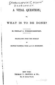 Cover of: A vital question by Nikolay Gavrilovich Chernyshevsky