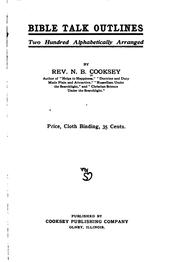 Cover of: Bible talk outlines by Nicias Ballard Cooksey