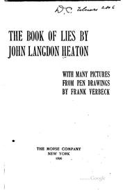 Cover of: book of lies