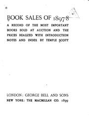 Cover of: Book sales of 1895[-97/98]: A record of the most important books sold at auction and the prices realized
