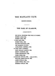 Cover of: Burgh records of the city of Glasgow.