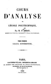 Cover of: Cours d'analyse de l'École polytechnique.
