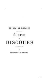 Cover of: Écrits et discours.
