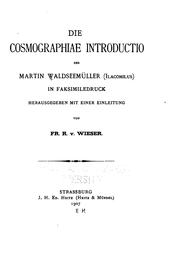 Cover of: Cosmographiae introductio des Martin Waldseemüller