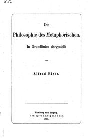 Cover of: philosophie des metaphorischen.
