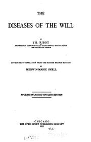 Cover of: The diseases of the will by Théodule Armand Ribot