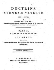 Cover of: Doctrina nvmorvm vetervm conscripta a Josepho Eckhel ... by Joseph Hilarius von Eckhel