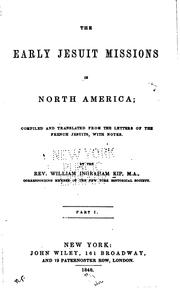 Cover of: early Jesuit missions in North America