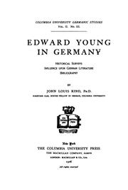 Cover of: Edward Young in Germany