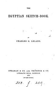 Cover of: The Egyptian sketch book.