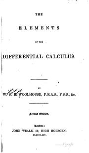 Cover of: Elements of the differential calculus
