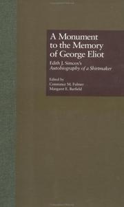 A monument to the memory of George Eliot by E. J. Simcox