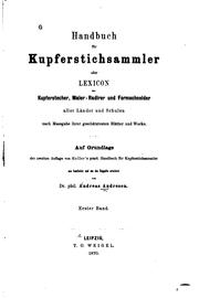 Cover of: Handbuch für kupferstichsammler
