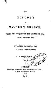 Cover of: history of modern Greece