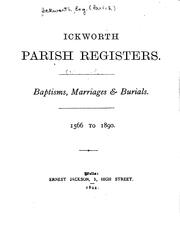 Cover of: Ickworth parish registers. by Ickworth, Eng. (Parish)