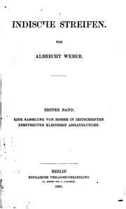 Cover of: Indische streifen ... by Weber, Albrecht