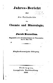 Cover of: Jahres-bericht über die fortschritte der chemie ...