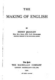 Cover of: making of English