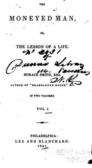 Cover of: moneyedman: or, the lesson of a life