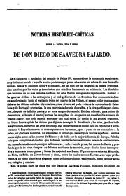 Cover of: Obras de don Diego de Saavedra Fajardo y del licenciado Pedro Fernandez Navarrete.
