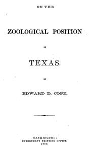 Cover of: On the zoological position of Texas