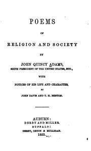 Cover of: Poems of religion and society