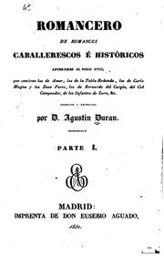 Cover of: Romancero de romances caballerescos é históricdos anteriores al siglo XVIII