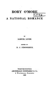 Cover of: Rory O'More: a national romance
