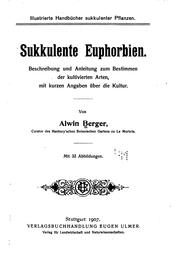 Cover of: Sukkulente euphorbien.