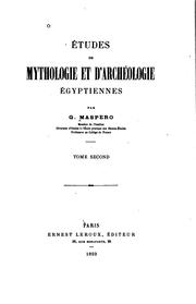Cover of: Études de mythologie et d'archéologie égyptiennes