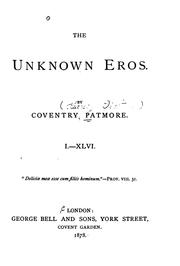 Cover of: The unknown Eros: I-XLVI
