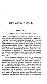 Cover of: voltaic cell: its construction and its capacity.