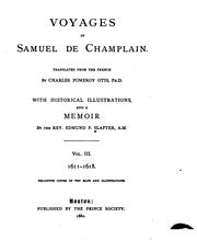 Cover of: Voyages of Samuel de Champlain.