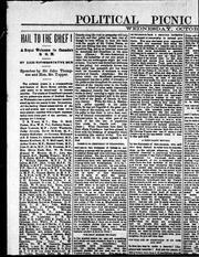 Cover of: Political picnic at Halifax, Wednesday, October 1st, 1890: hail to the chief : a royal welcome to Canada's G.O.M. by 2,500 representative men : speeches