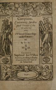 Cover of: Complaints: containing sundrie small poemes of the worlds vanitie. VVhereof the next page maketh mention