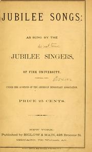 Cover of: Jubilee songs by Jubilee Singers.