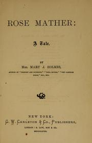 Cover of: Rose Mather: a tale