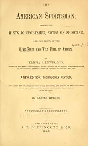 Cover of: The American sportsman by Elisha J. Lewis