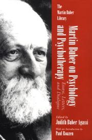Cover of: Martin Buber on Psychology and Psychotherapy: Essays, Letters and Dialogue (The Martin Buber Library)