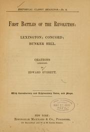 Cover of: First battles of the revolution