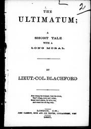 The ultimatum by Oswald Samuel Blachford